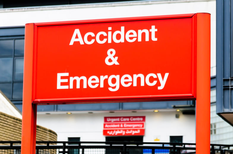 Accident and Emergency (Emergency Room) sign